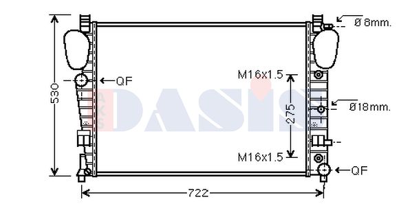 AKS DASIS Radiators, Motora dzesēšanas sistēma 122890N